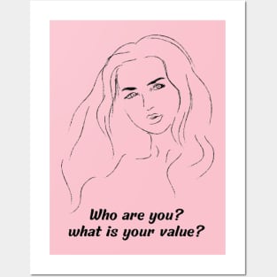 who are you? what is your value? Posters and Art